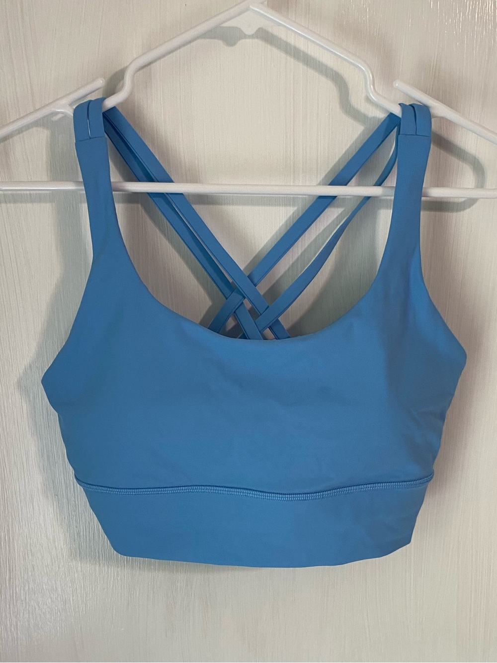 Blue lululemon sports bra